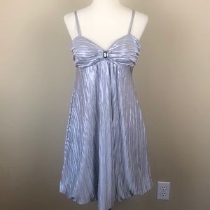 BCX Silver Fancy Party/Prom/Homecoming Dress w/Jewel Detail - Size 7 Juniors